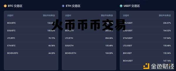 火币网怎么币币交易 火币币币交易